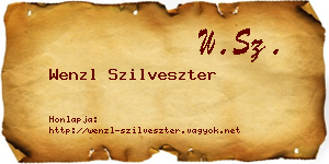 Wenzl Szilveszter névjegykártya